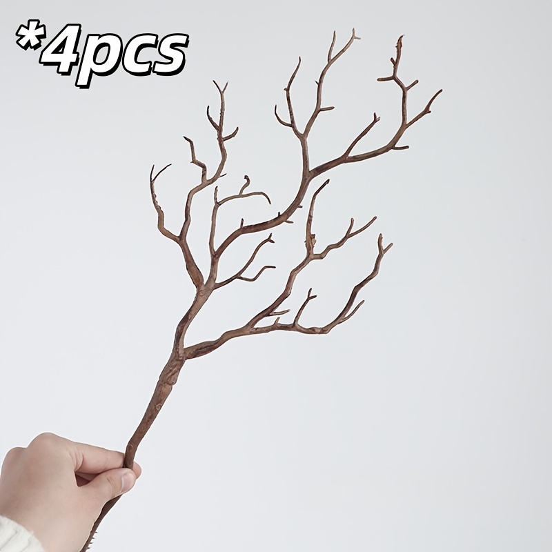 2pcs/3pcs/4pcs, Simulation Coral Branch Plastic Flower, Antler-shaped Fake Dead Tree Branch Decoration, Home Indoor And Outdoor Landscaping, Christmas, Halloween