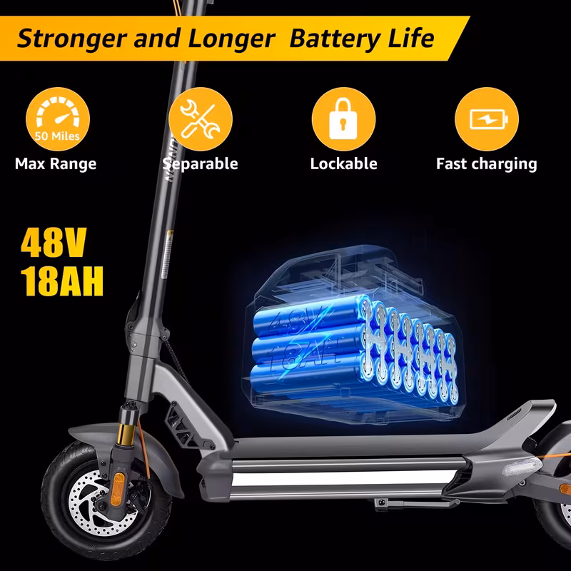 rz800 electric scooter for adults 20 mph 750w to 40 miles long range with off road tires dual brake dual suspension foldable commuting e scooter Product details 2
