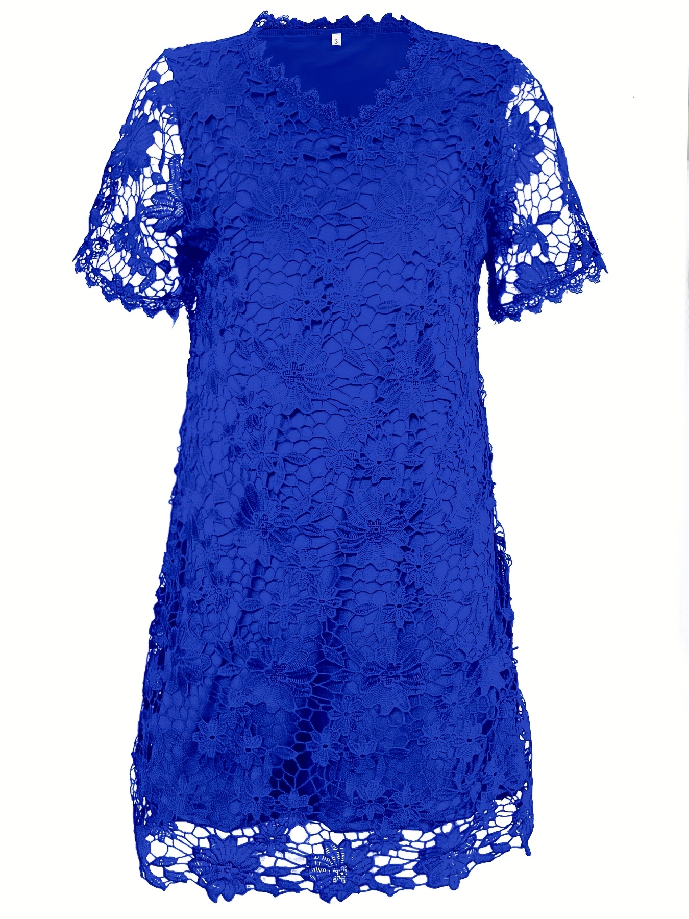 blue short sleeve lace dress Dark Blue Slip Midi Dress – Satin Cowl Neck – HEYMIMISISTERS main image 1