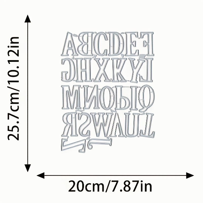 Image of 26 Alphabet Papercraft Embossing Cutting Templates Greeting Cards Diy Scrapbooking Albums Photo Albums Decorative Embossing Molds Frames Lace Craft Molds