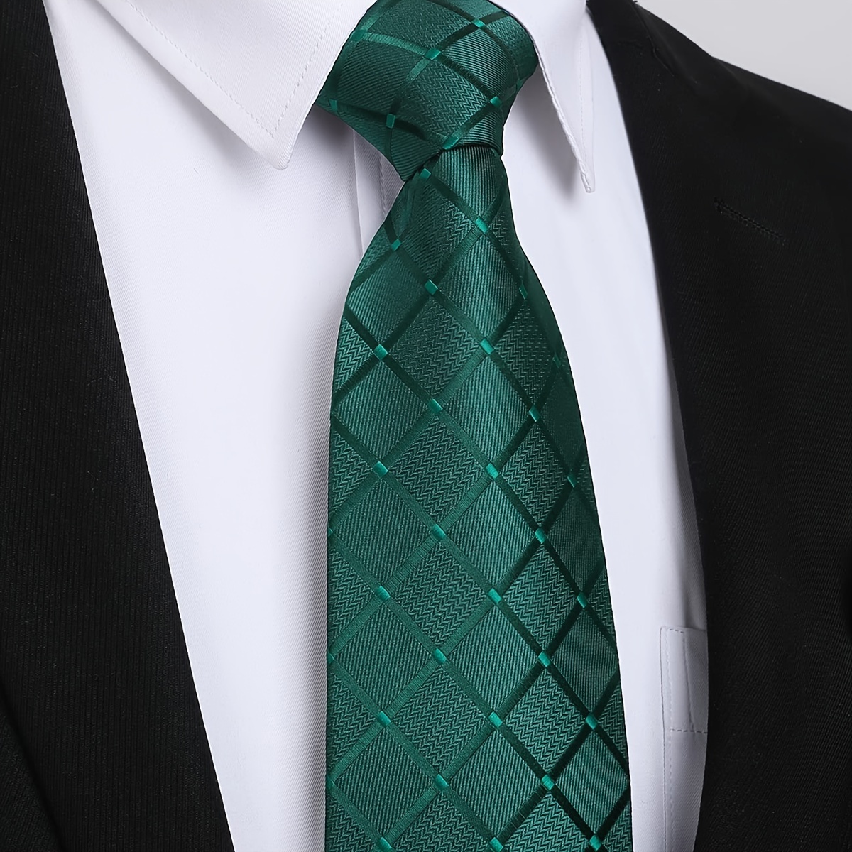 TEMU 1 Men's 8cm Tie, High-quality Classic Fashion Wedding Party Prom Business Tie