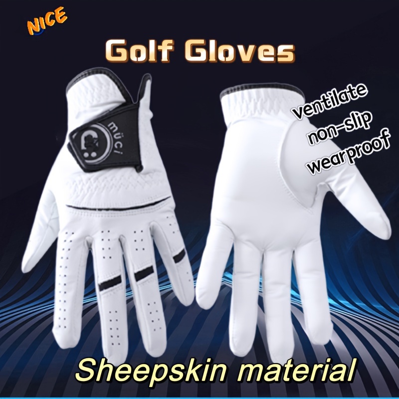 

Premium Sheepskin Golf Glove For Left Hand - Anti-slip, Breathable & | Ideal For & Matches