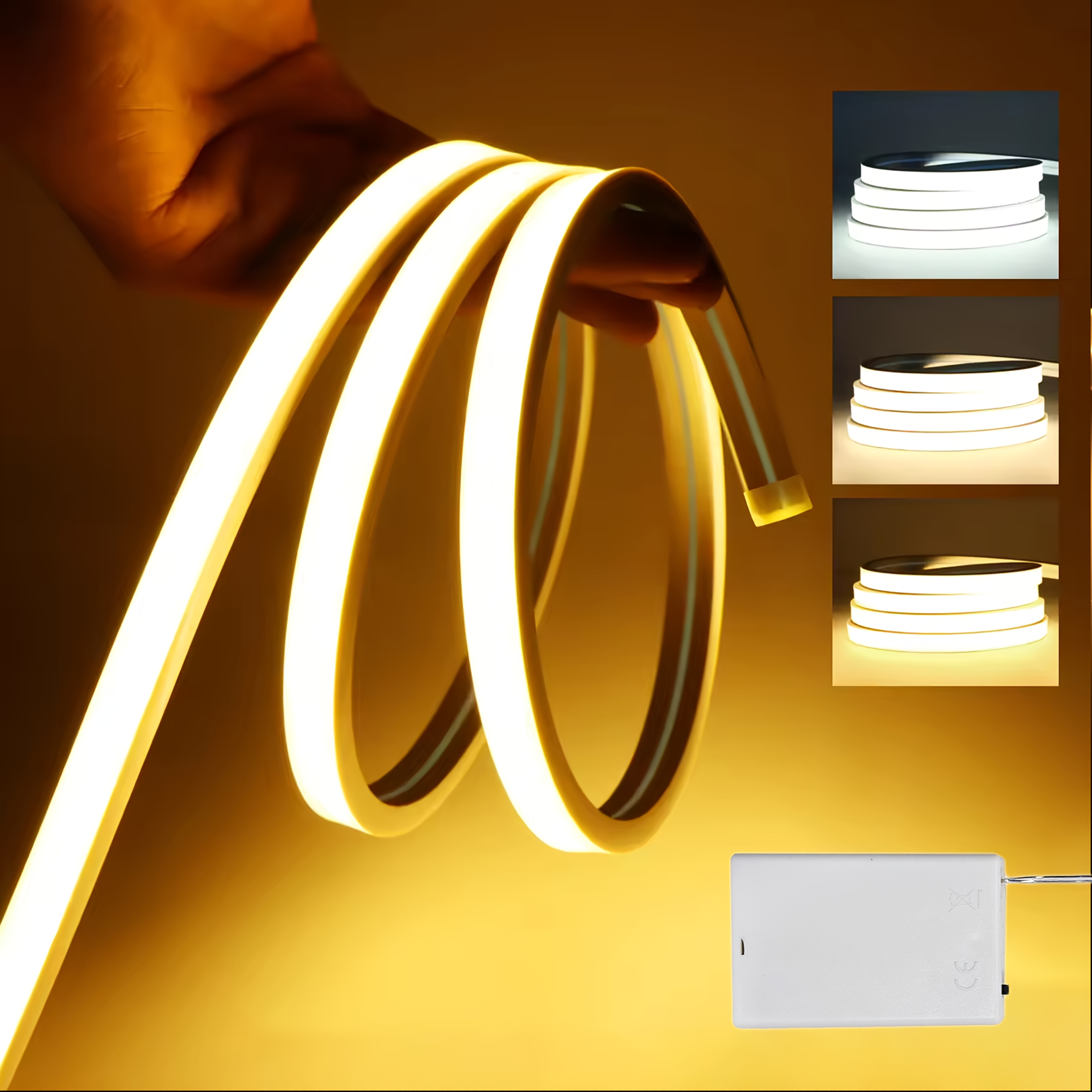 cob led neon strip 5v low voltage battery powered   without battery 1m   320 leds m night light ip65 waterproof 3000k 4000k 6000k