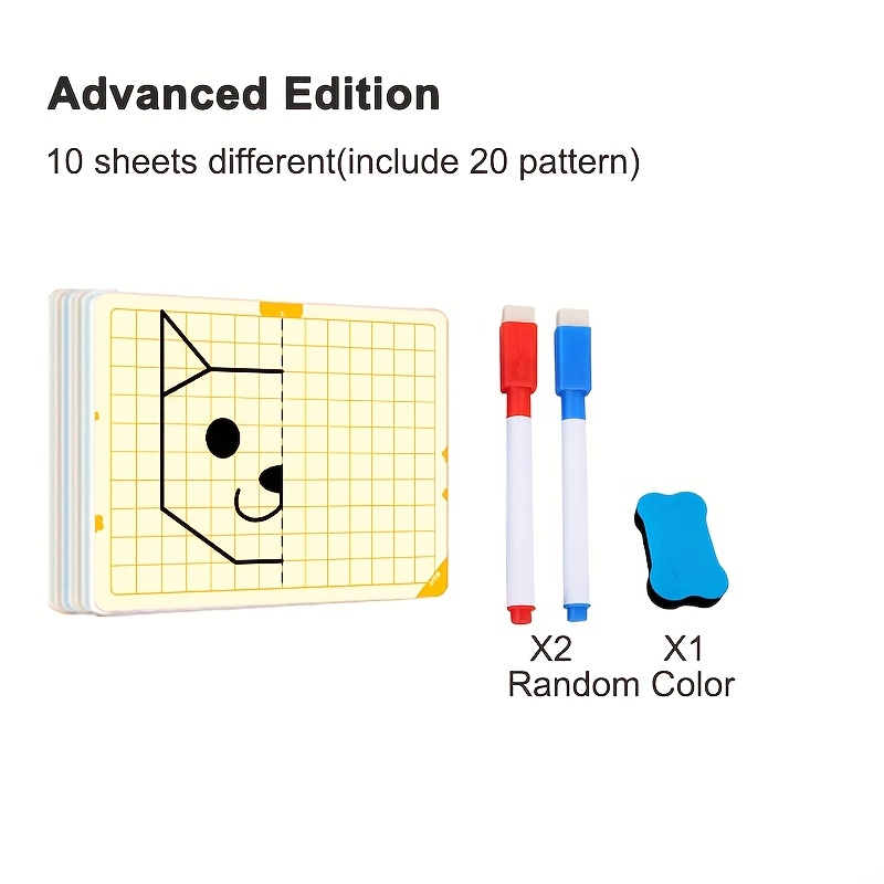 Image of 20 Patterns Reusable Lattice Drawing,pen Control Training Painting Cards,learning And Educating Writing Aids,easter,christmas,improve Children's Writing Skills,children's Day,birthday Gift