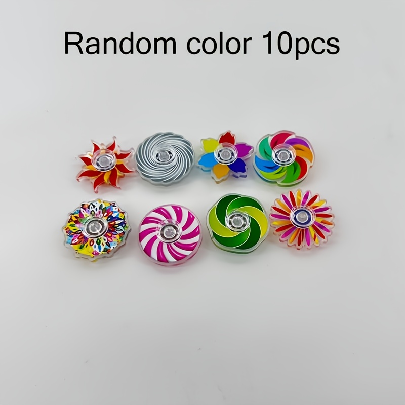 Image of 5/10/20/30pcs Acrylic Finger Spinners - Suitable For Party Gifts, Easter And Holiday Gifts, Cool Toys For Teenagers, Random Color Halloween/thanksgiving/christmas Gifts, Easter, Random