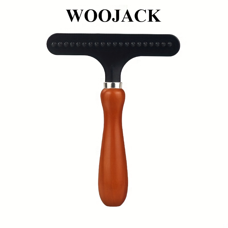 Woojack 1pc Pet Grooming Comb, Detangling Comb With A Wooden Handle, Suitable For Cats And Dogs