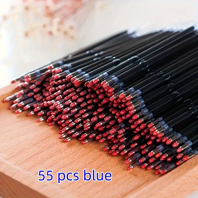 TEMU 55pz/95pz Mine per penne a liquido atomico elastiche a scrittura , adatte per penne a liquido standard - Penna a liquido a punta media da 0.7 mm