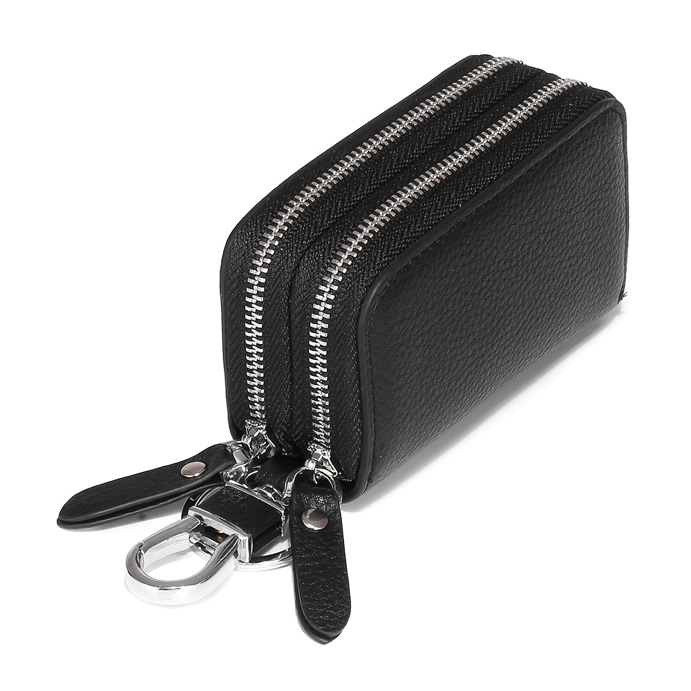 TEMU Genuine Leather Large-capacity Minimalist Key Organizer For Home Use, Unisex