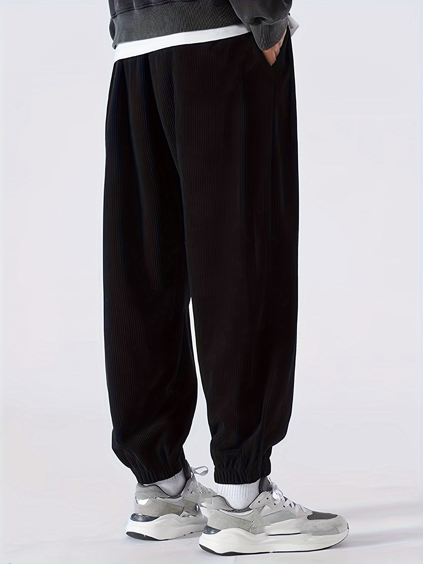 【COSYHARU】Corduroy Black & White Cotton Pants 411LDrQOccL._UY1000_.jpg