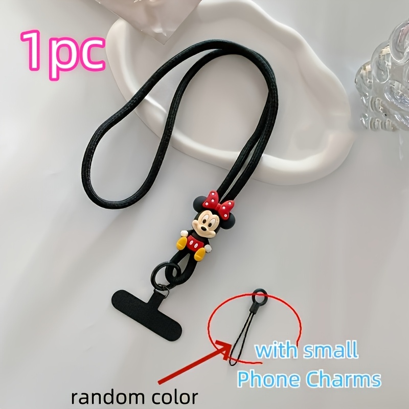 E-shop Disney und Minnie Handyhalterung - Abnehmbares Armband, Schwarzes Schleifendesign, ein Smartphone-Ständer, geeignet für Reisen, Konzerte und