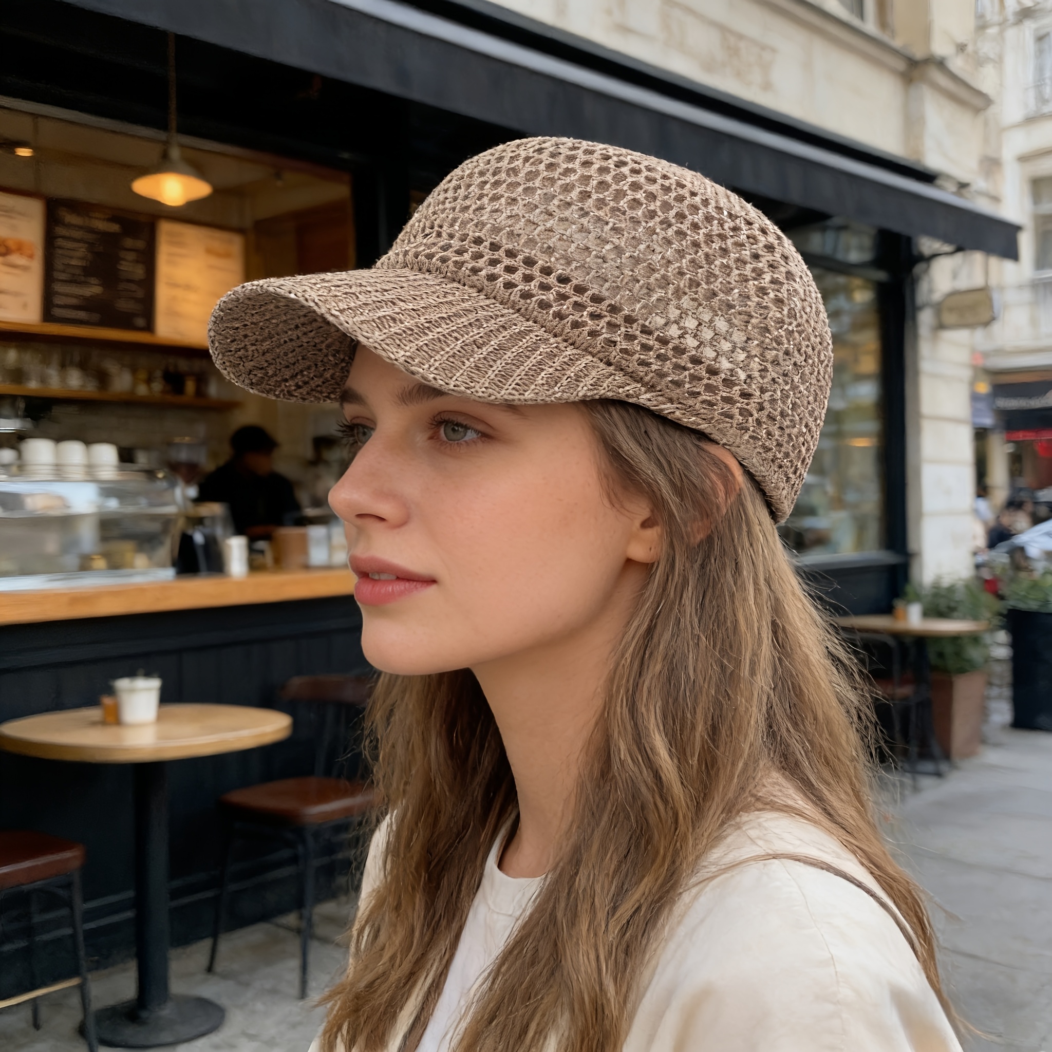 Summer Hollow Breathable Baseball Cap, Lightweight Sunshade Hat, Versatile Style