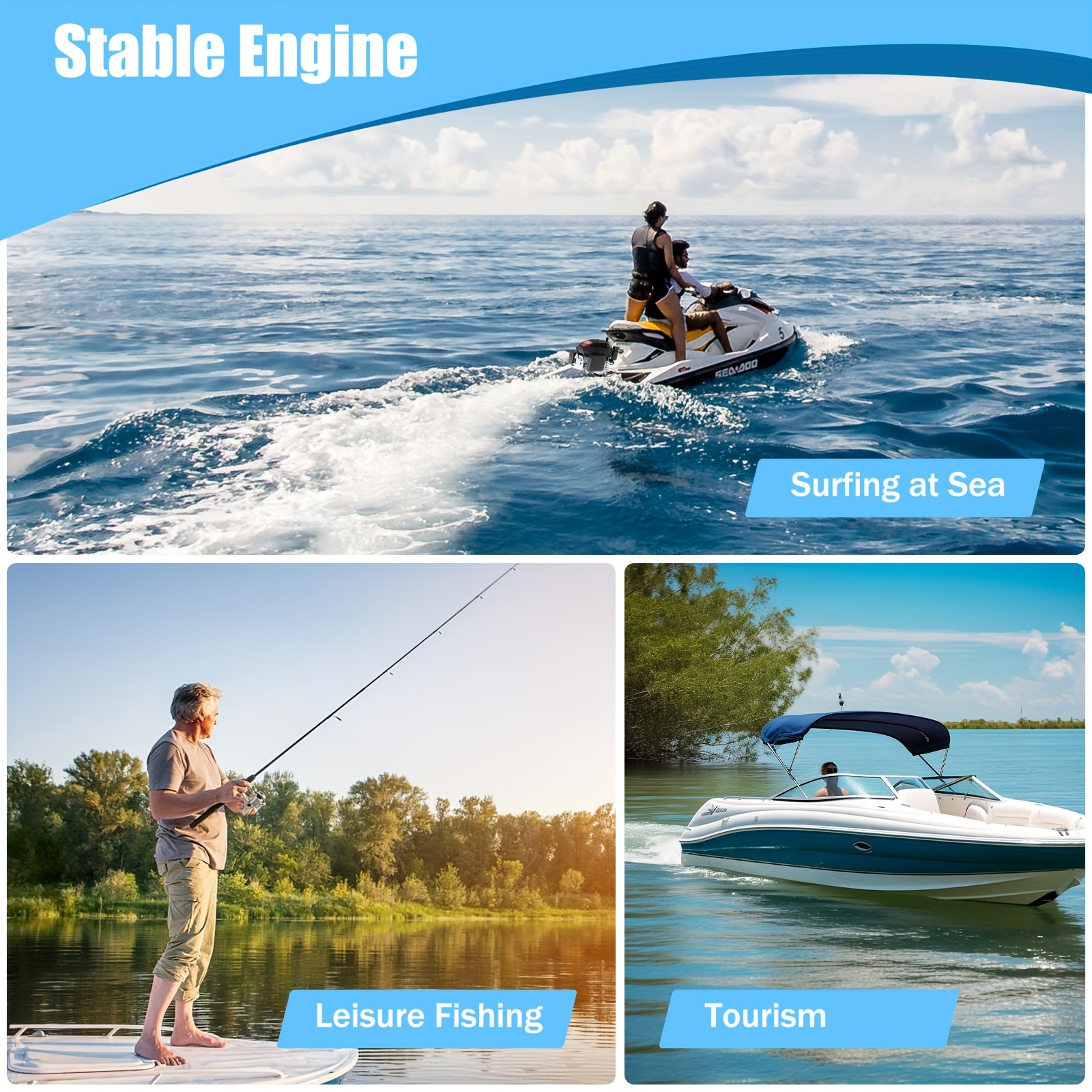 

Hangkaii 4-stroke 6-horsepower Air-cooled Outboard Air-cooled Gasoline Stub Shaft