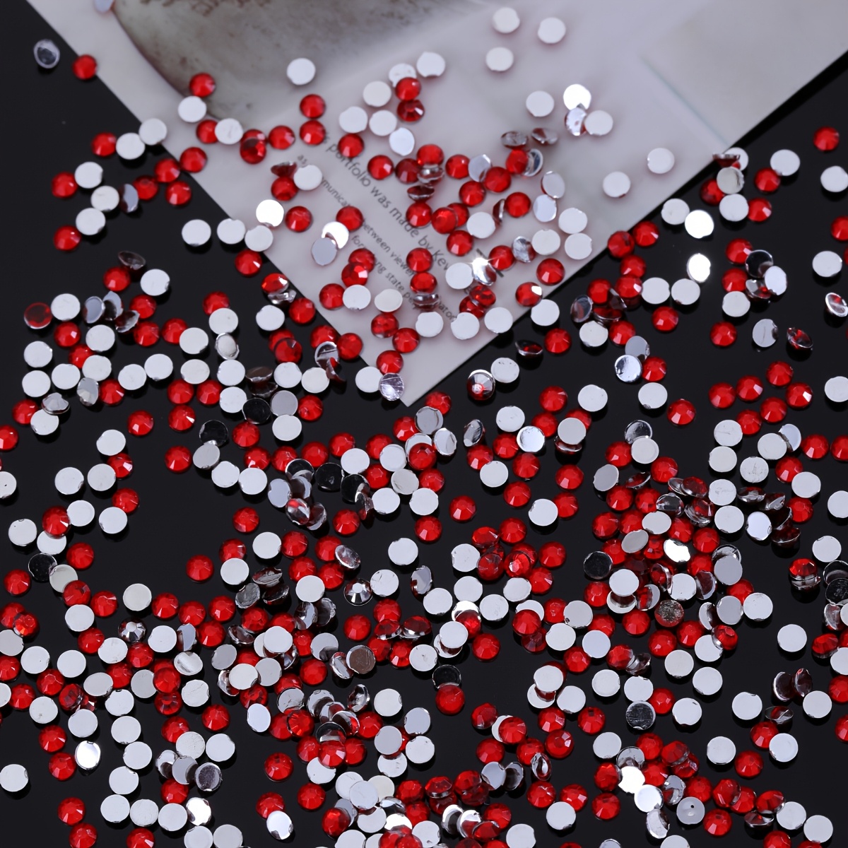 TEMU Ensemble de 2000pcs de Résine Jelly à Dos Plat de 2.8mm pour Art d'Ongle DIY, Coiffures, Sacs, Tasses et Accessoires de Bijoux