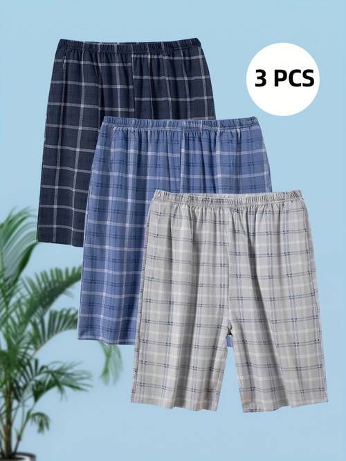 3 pack mens print short soft and slightly stretchy