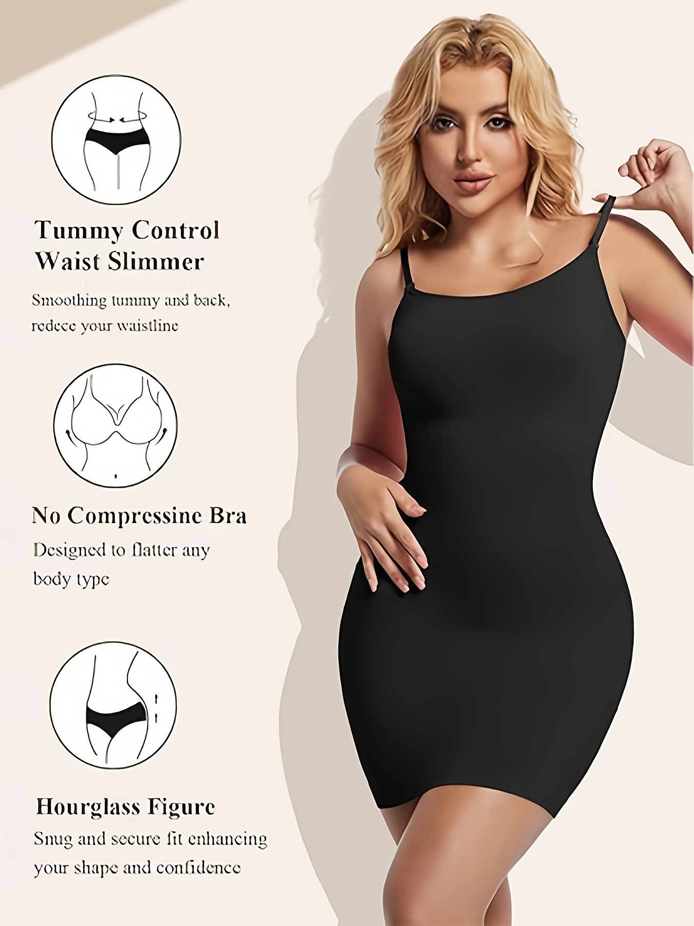 white christmas dresses Jocelyn Backless Shapewear Mini Dress / Latte | Meshki main image 0