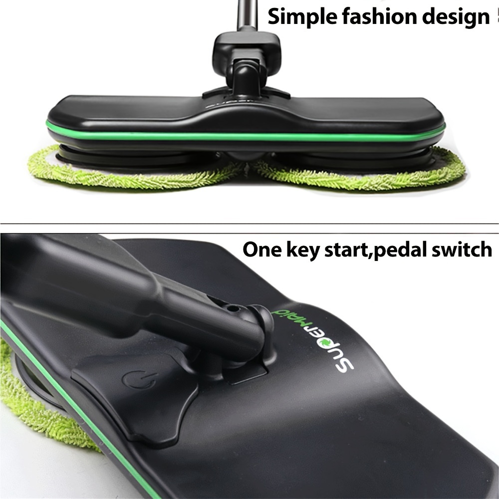 electric rechargeable cordless floor cleaner scrubber sweeper polisher mop set details 5