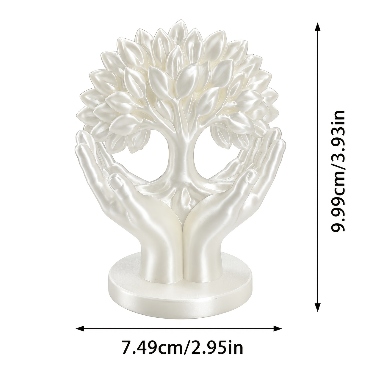 TEMU Hand-painted Tree Of Life Statue - Modern Minimalist Sculpture Suitable For Decor, Plastic Figurine For Living Room, Bedroom, Office - Gift For