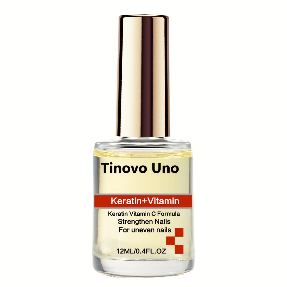 Image of Tinovo Keratin & Vitamin C Nail Strengthener - Moisturizing Oil For Dry, Nails And Cuticles With Almond Oil, Fragrance-free, Tinovo