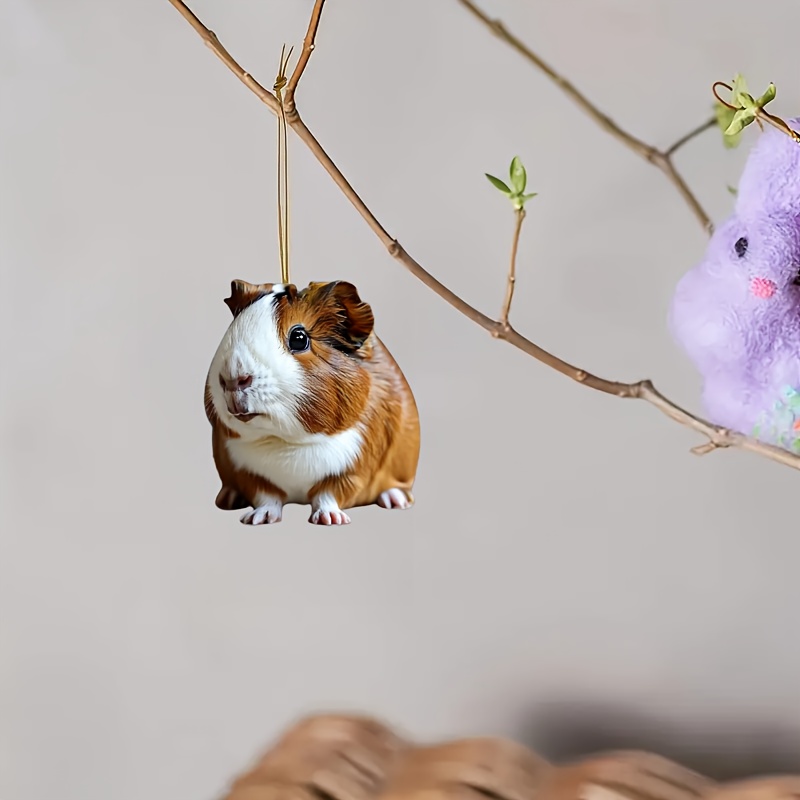 

1pc Guinea Pig 2d Pendant - For Car , , And