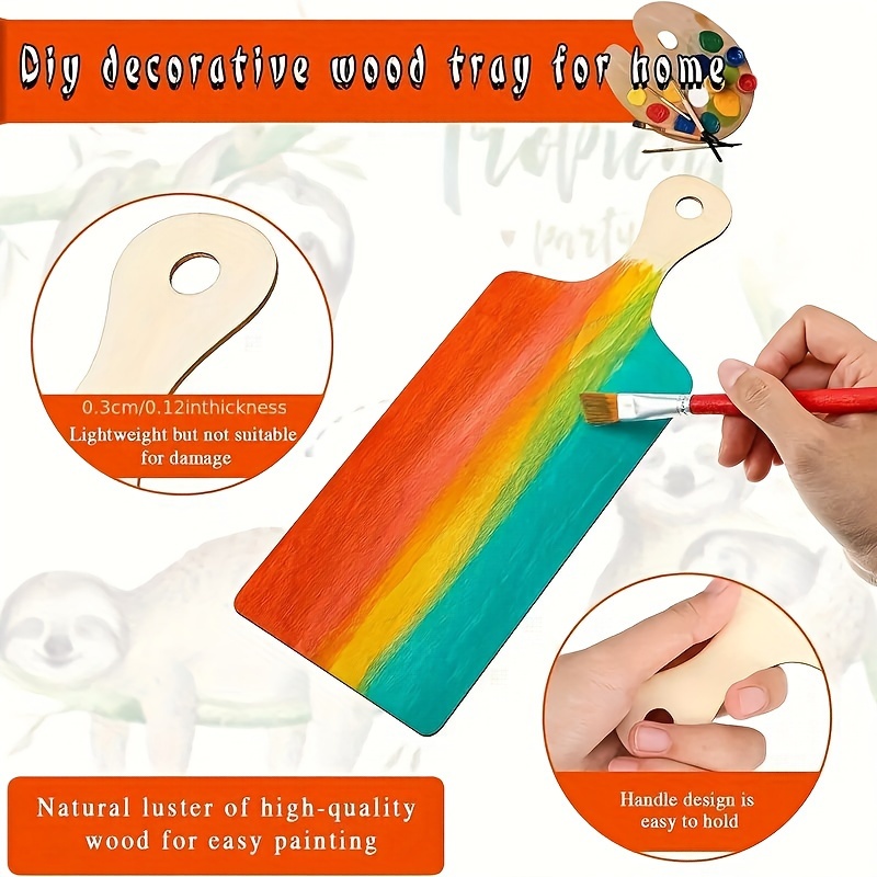 

10 Pieces Mini Wooden Diy Cutting Boards - Perfect For Home Decor And Festive Gifts