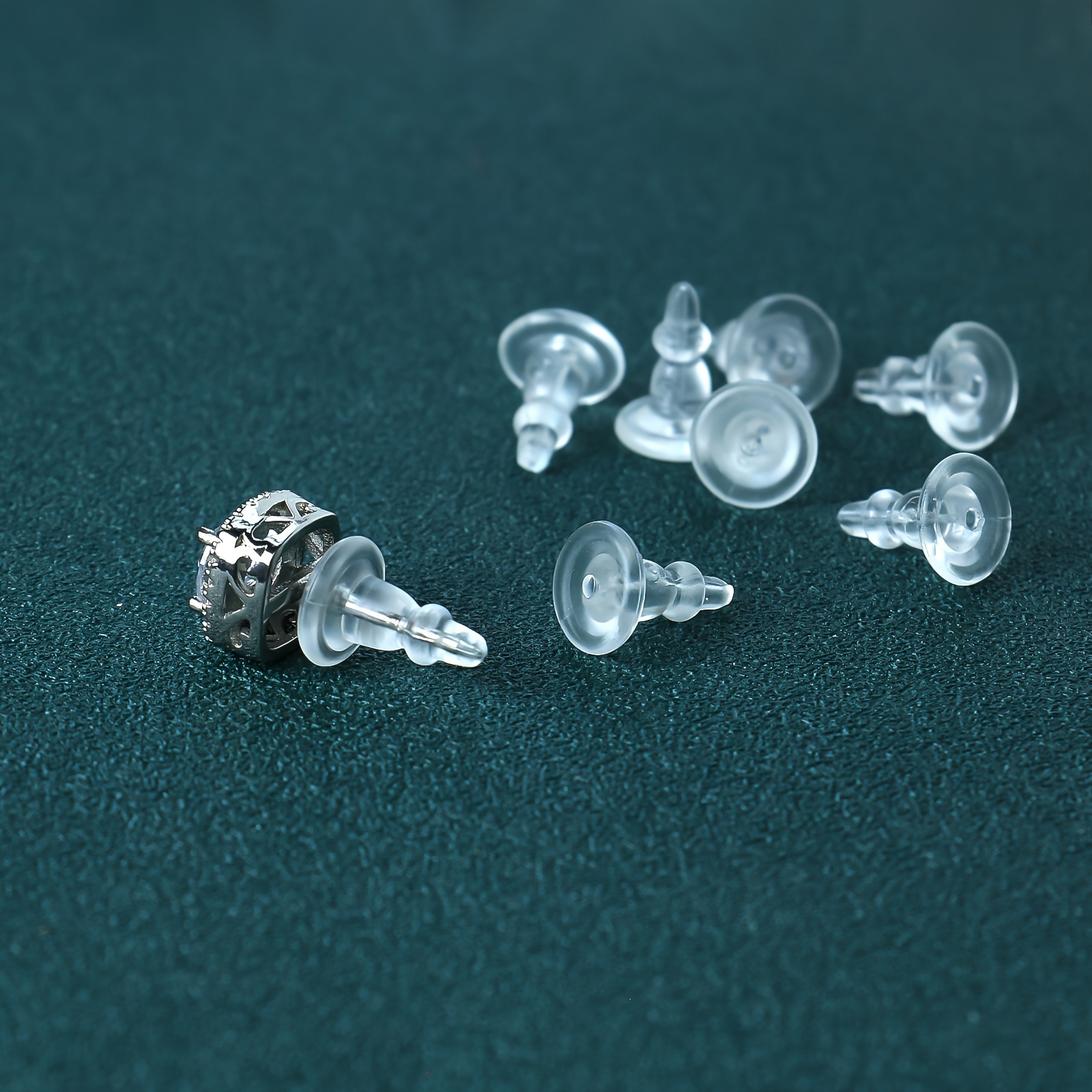 Pair Hypoallergenic Silicone Earring Backs, Full Coverage Clear  Replacement Stoppers for Studs and Hook Earrings, Soft Comfortable Earplugs