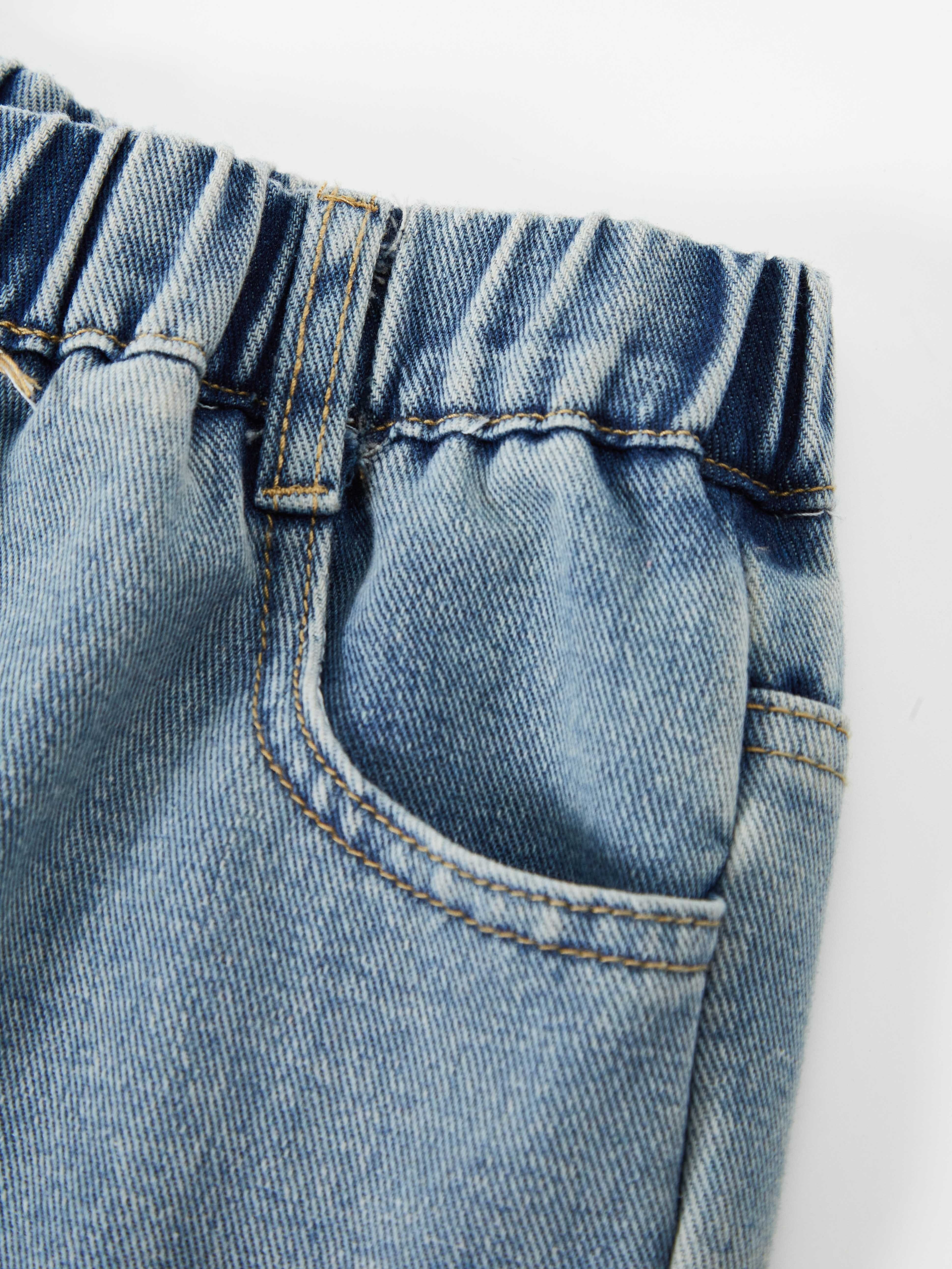 BAGGY DENIM PANTS - Blue