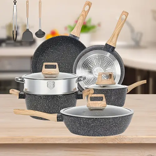 12pcs and pans set non stick cookware set non stick granite cookware set