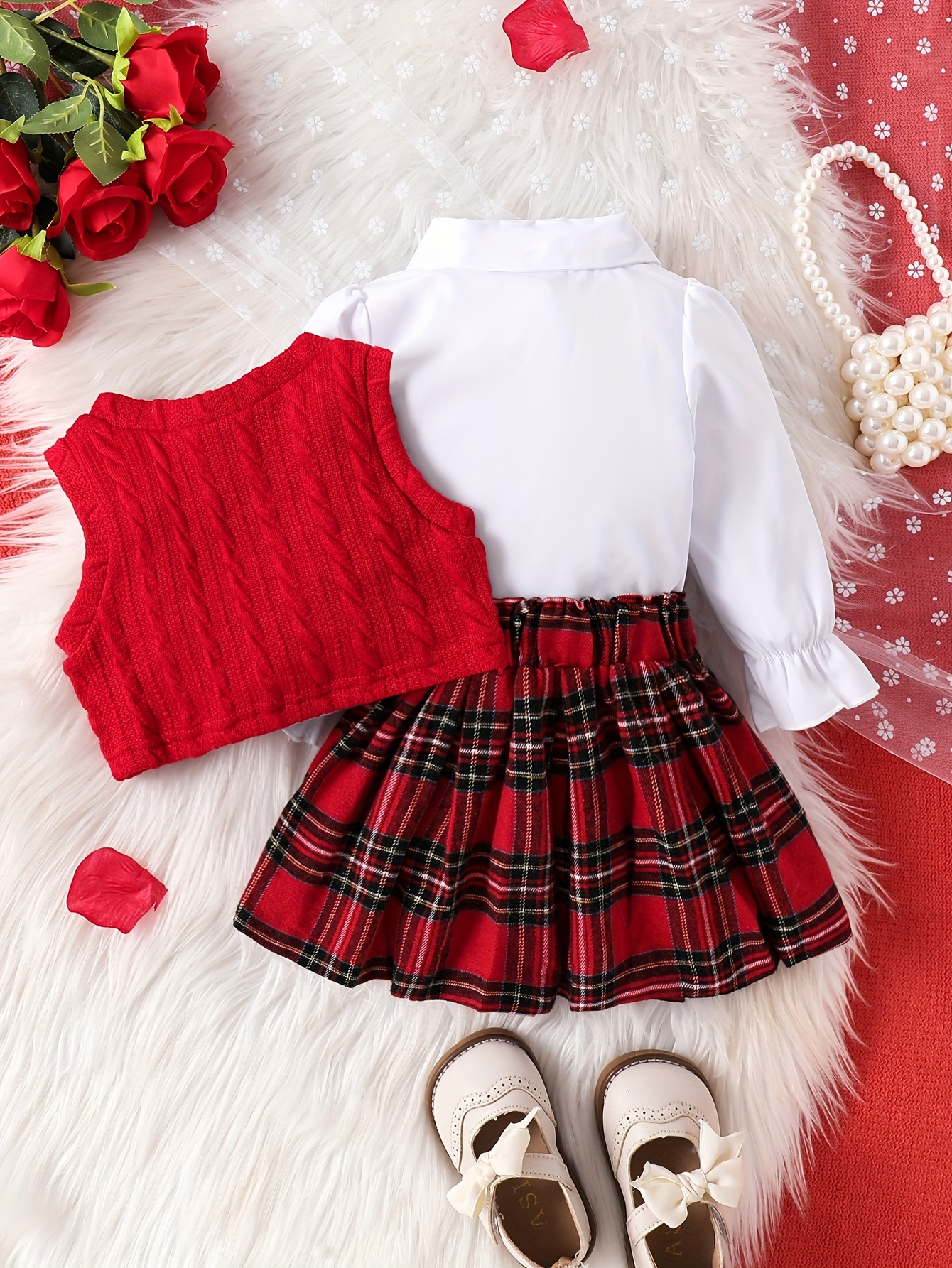 Verve Jelly 2 Pièces Automne Hiver Filles Costume à Manches Longues Pull Tricoté Haut + Jupe En Cuir A-ligne