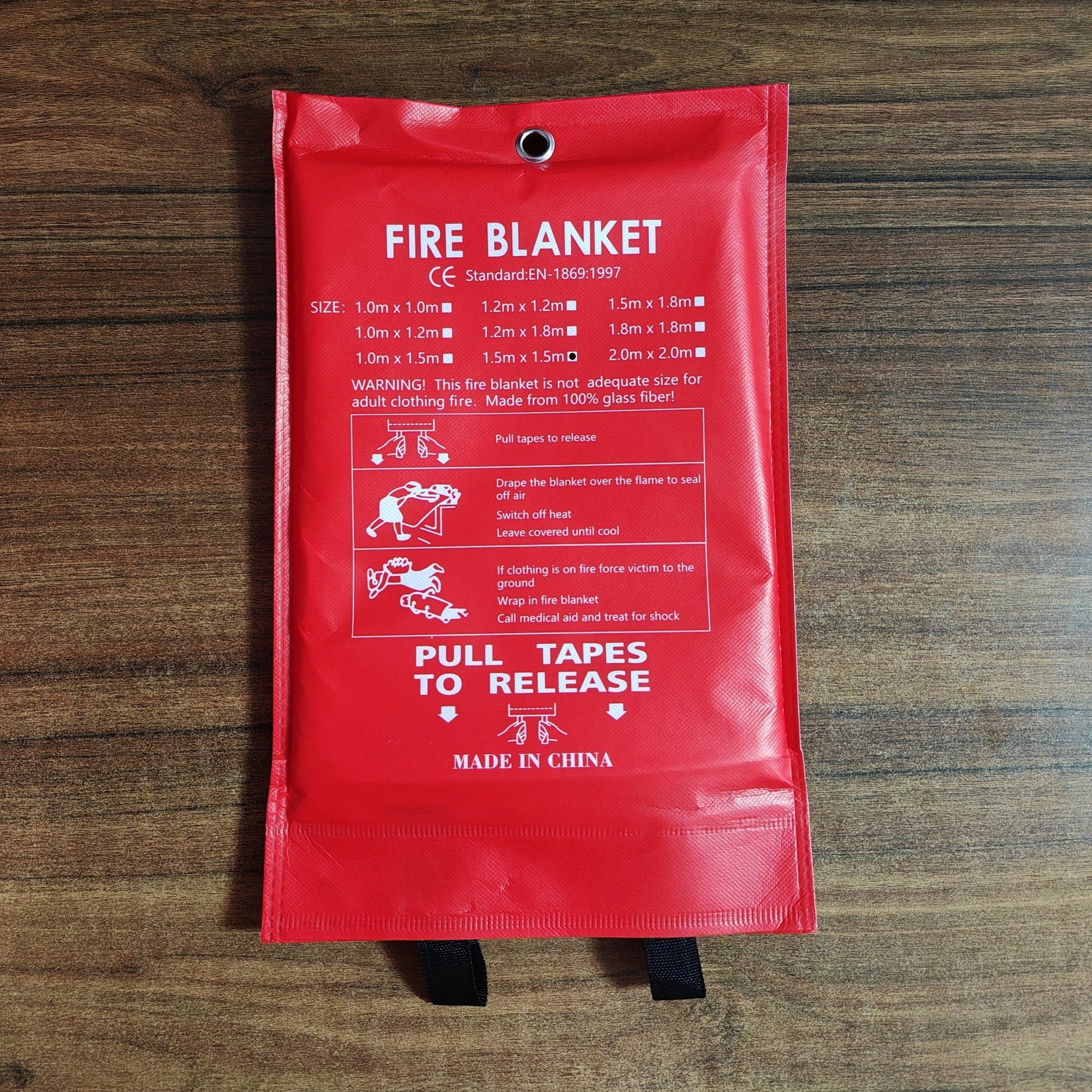 

Extra Large Emergency Fire Blanket - 59 X 59 Inches Fiberglass Flame Resistant Safety Blanket For In Kitchen, Home, School, Office, Commercial Spaces - Fire Suppression Survival Safety Blanket