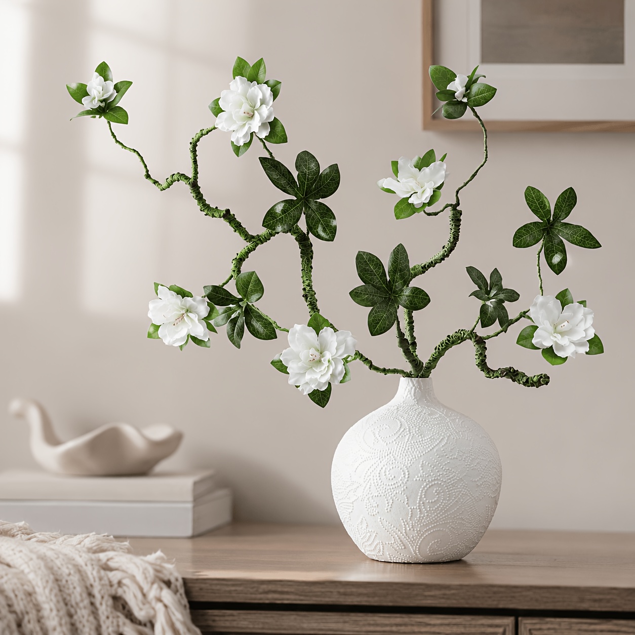 TEMU 2pcs Artificial Azalea Flower Branches, Wire Foam Stem Fake Flowers, Long Stem Faux Floral Stems For Vase Diy Wedding Party Garden Art Decor