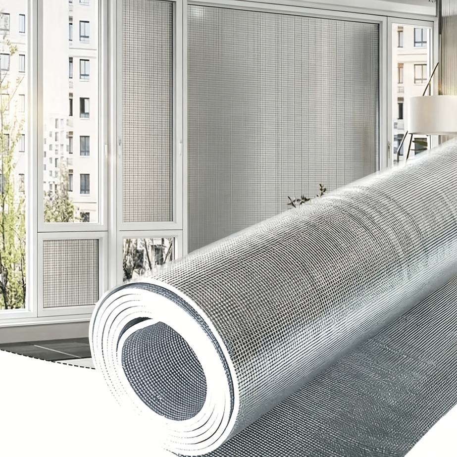 TEMU 1 Roll Double-sided Reflective Aluminum Foil Sunshade Insulation Pearl Cotton - 5mm Thick, Multi-rolls Available, No Drilling Required. Suitable