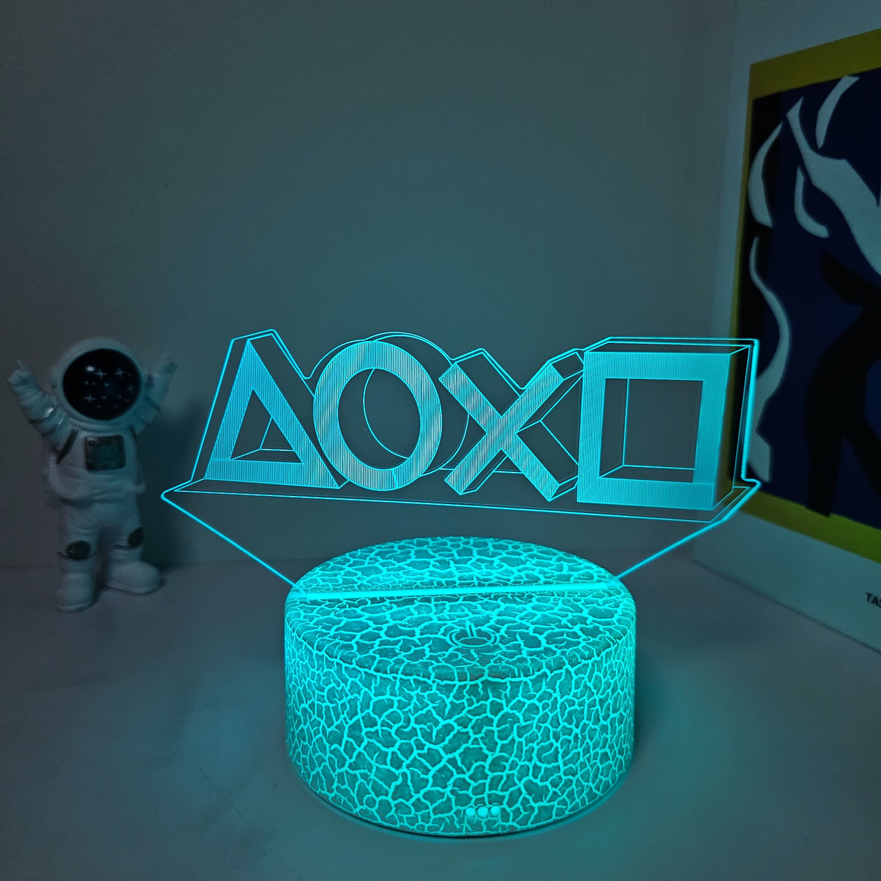 

3d Gaming-inspired Led Night Light With Touch Control - 7 Color Modes, Perfect For Gaming Room Ambiance & Living Room Decor, Usb/battery Powered, Great Gift Idea