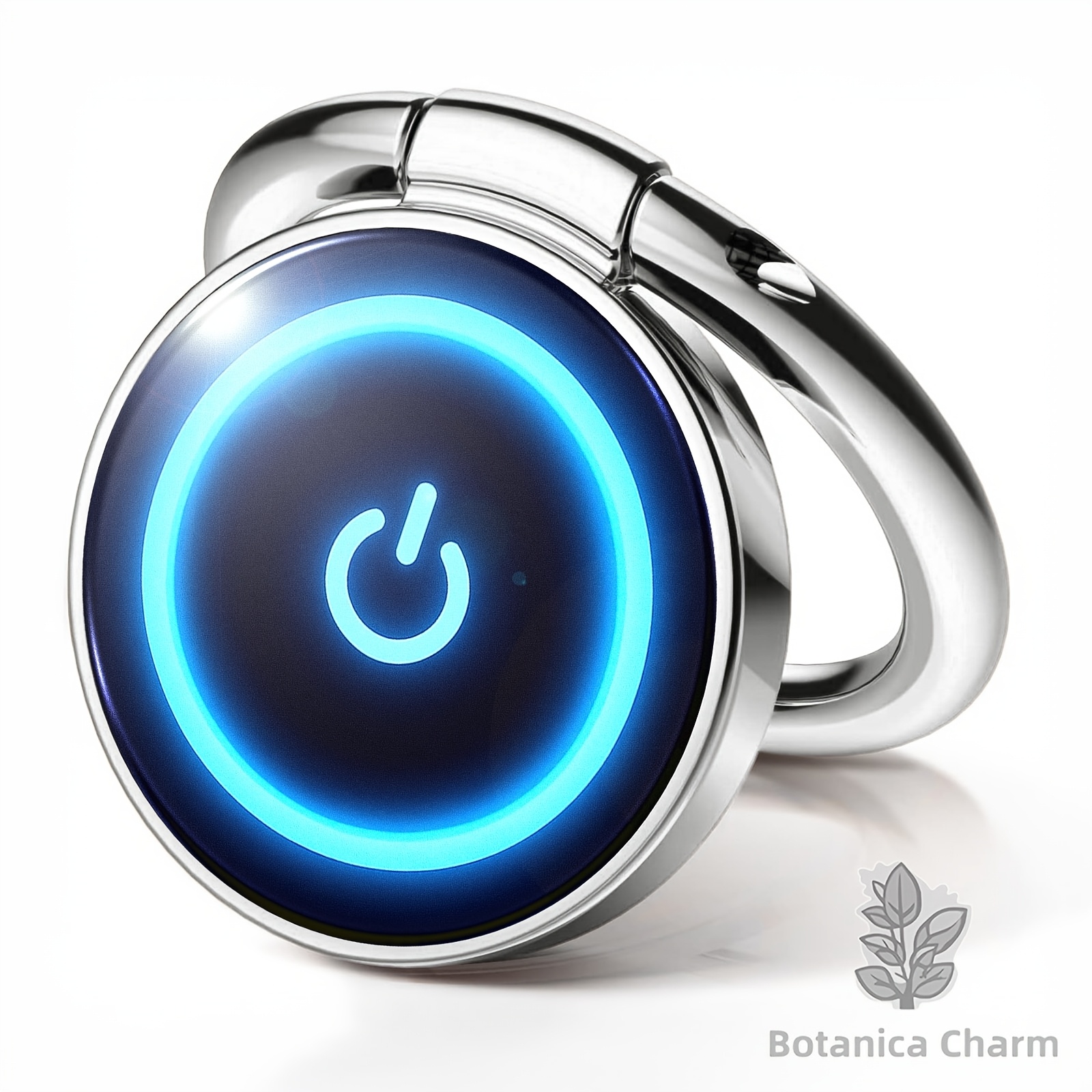 TEMU Supporto ad Anello per Telefono con Motivo a di Accensione Luce Blu, Supporto Portatile per Telefono, Supporto in Metallo, Rotazione a 360簞,