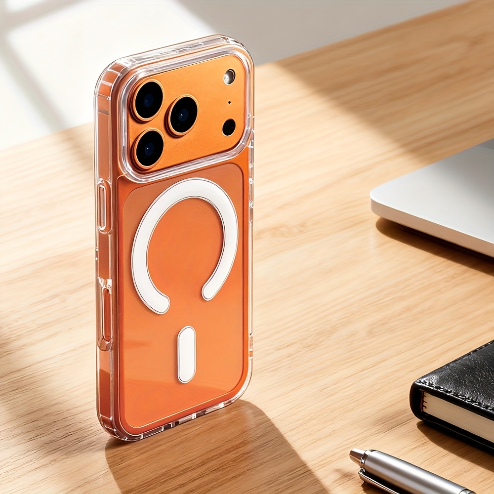 E-shop Handyhülle - Neue transparente magnetische kabellose Ladehülle für iPhone 17 Pro Max Air 16 15 14 13 11 Pro Max, luxuriöse stoßfeste,
