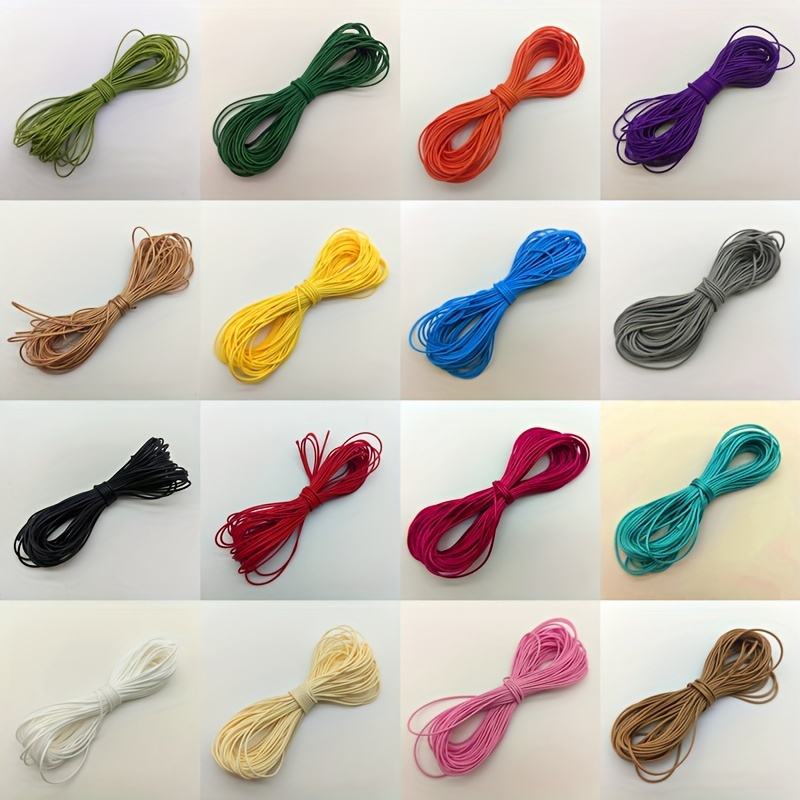 

1pc 16 Colors Waxed Cord, 0.5/0.8/1.0/1.5/2.0mm Thickness, Durable Diy Necklace Rope & Jewelry Making Thread String For Bracelet Crafts, Assorted Sizes & Colors Pack