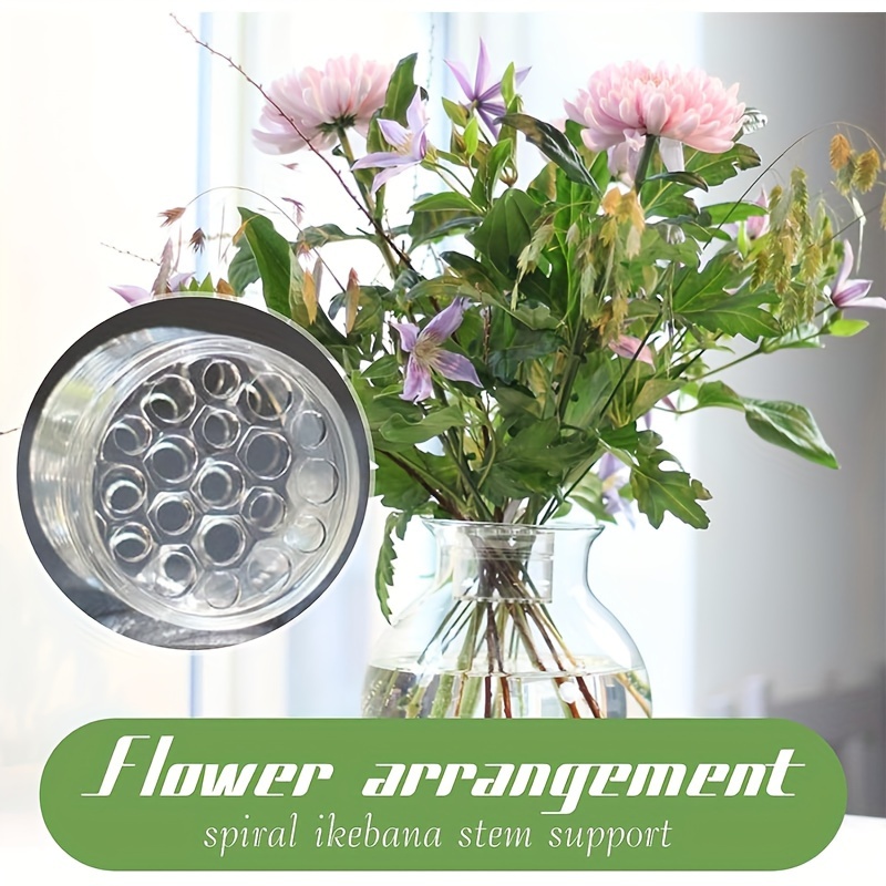 

2 Pack Spiral Flower Arrangement Stem Support, Plastic Ikebana Diy Bouquet Twist Holder Tools For Floral Arranging, Small And Large Size Set