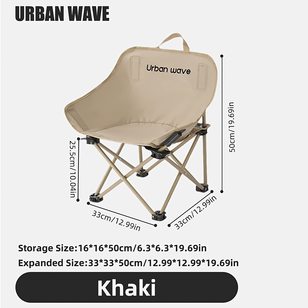 TEMU Silla de camping plegable y portátil, silla plegable para exteriores, silla luna, silla plegable para exteriores sin montaje, silla de camping