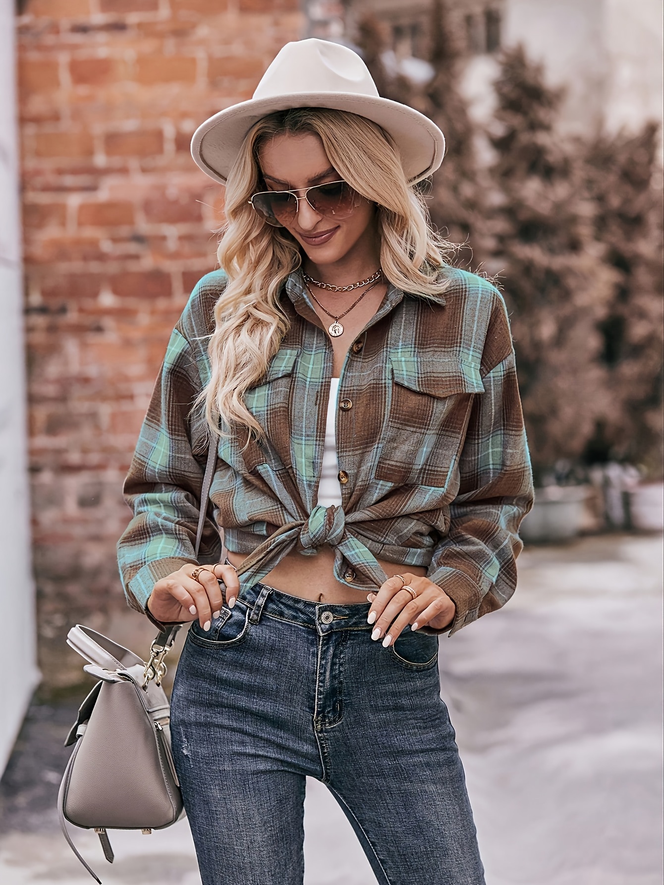 Outfits Camisas A Cuadrille Para Mujer Outfits Jeans Con Cuadros