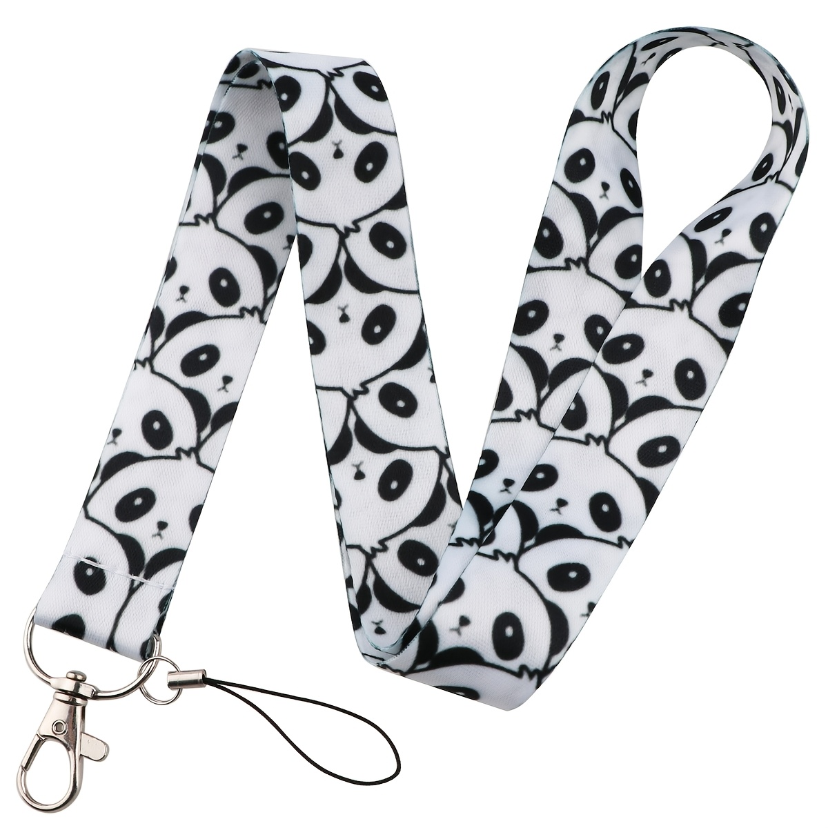 Image of 2d A Lanyard Keychain Id Credit Card Holder Pass Mobile Accessory Badge Clip Keychain Accessory