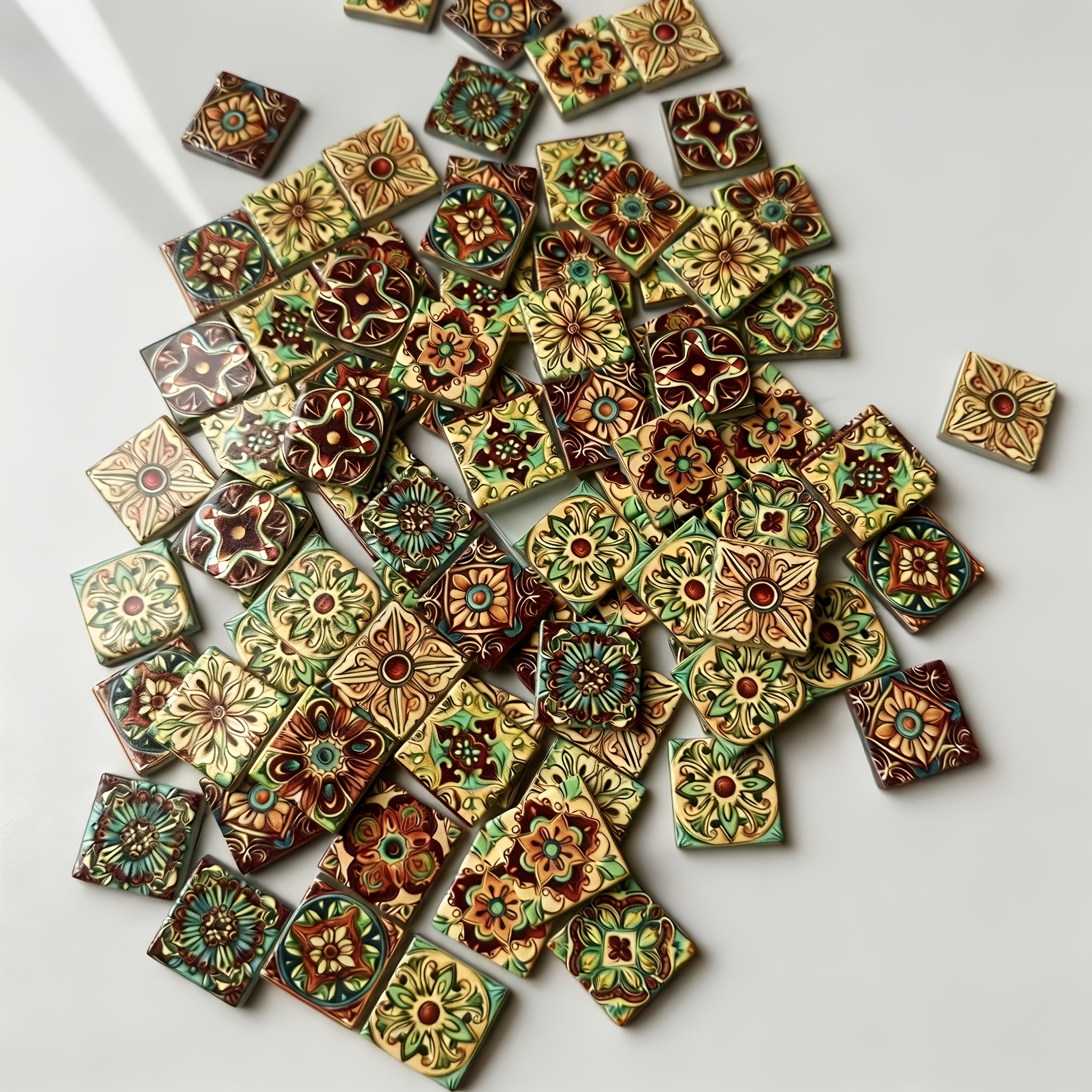 TEMU Each Pack Of 72g Features Mixed Color Pattern Diy Mosaic Fusible Glass Decorative Piece, Suitable For Diy Projects, Living Room, Kitchen,