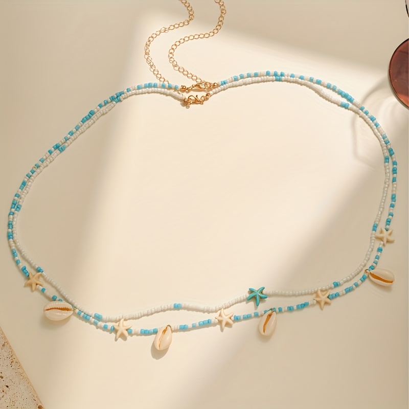 2pc Bohemian Beach Waist Chains with Starfish Elements