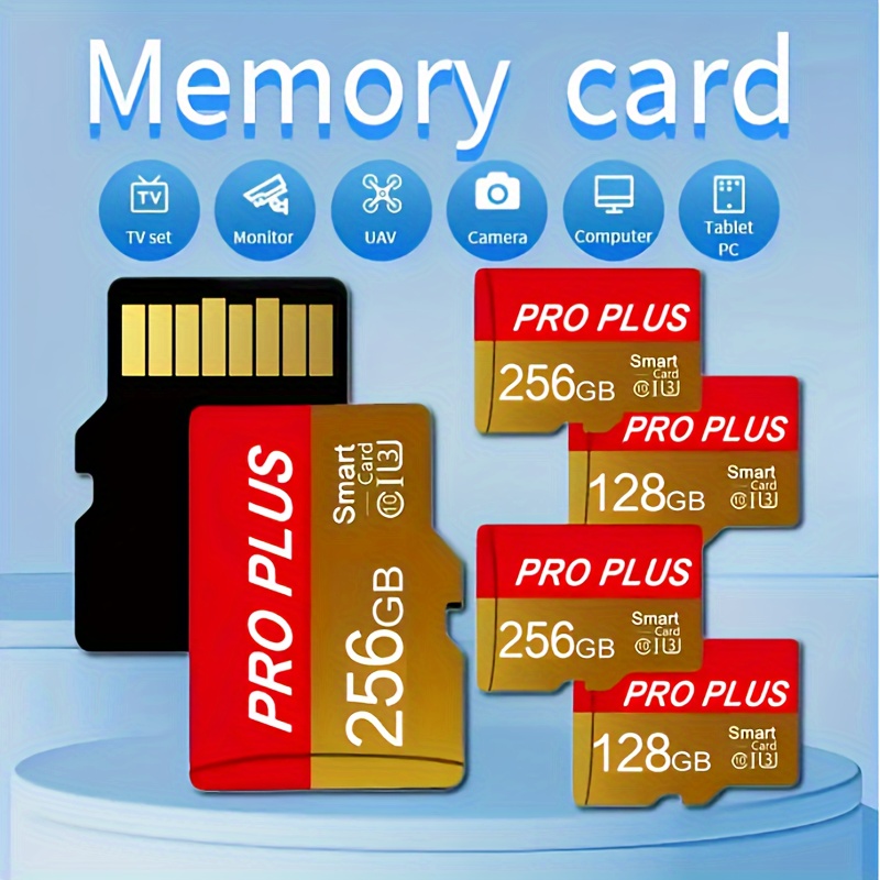 

New High Speed 256gb 128gb 64gb Usb Drive Sdhc Card 10 Uhs-1 Tf Memory Card + Card Reader