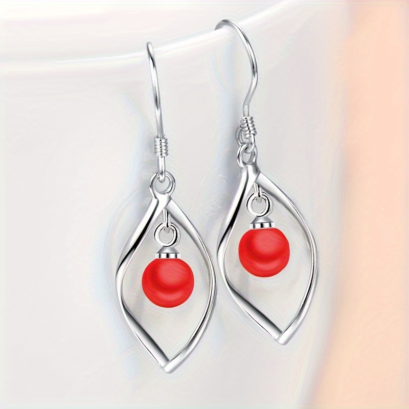 Women's Minimalist Twisted Geometric Imitation Pearl Earrings