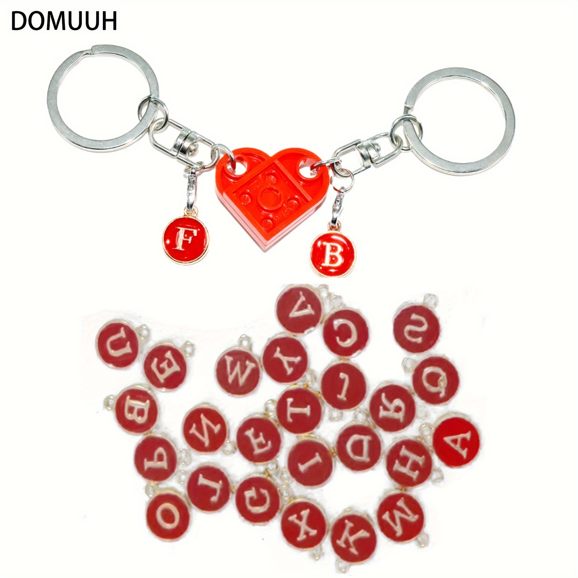 Brick Matching Heart Keychain Set Couple Boyfriend - Temu