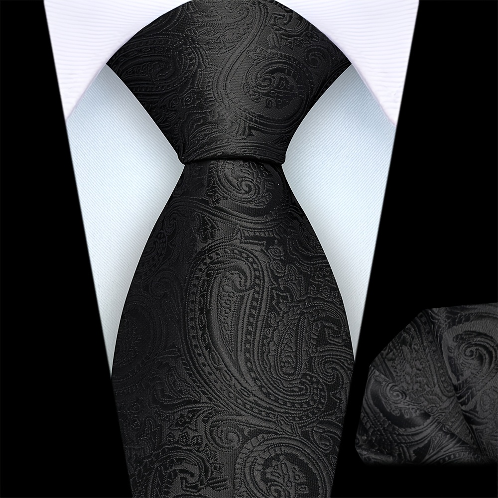 E-shop RICNAIS 2er-Set Herren 8cm Paisley Fliege Quadrat Set, Hochwertiges klassisches Mode Hochzeit Party Business Fliege Set für Herren, Geeignet für