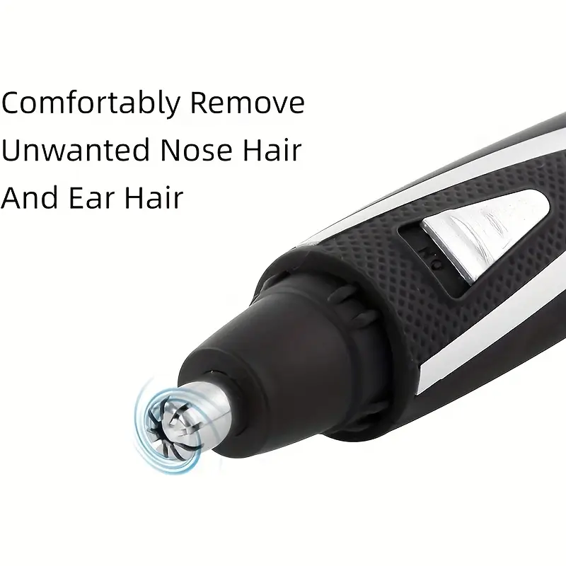 electric nose hair trimmer usb rechargeable portable detachable blade for ergonomic handle black white personal care grooming tool sleek grooming tool durable plastic body Product details 6