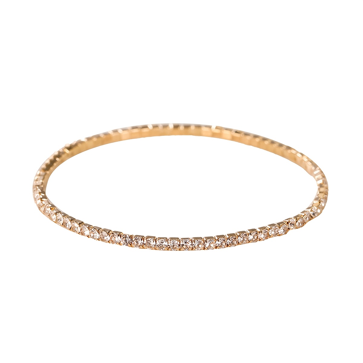 1pc Sparkling Rhinestone Tennis Women's Elastic Fashion Versatile