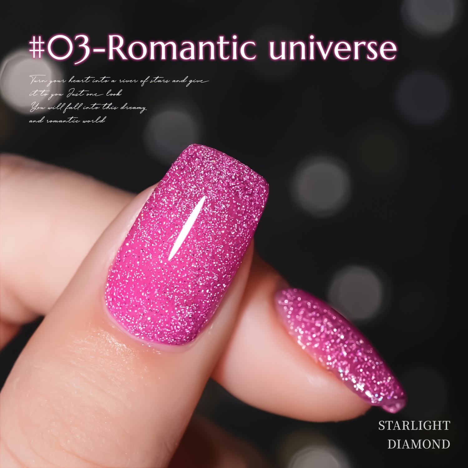 Image of 1pc Xeijayi Holographic Laser Sparkling Gel Polish - /led Broken Suitable For Nail Art, Soak Off /led Gel Polish For Diy, /korean Style Nail For Nail, No