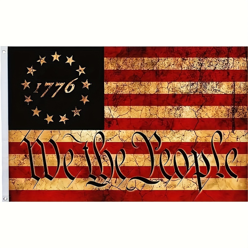 

We The People 1776 Constitution Flag - 3x5 Ft Polyester American Patriotic Outdoor Banner For Home And Yard Decoration