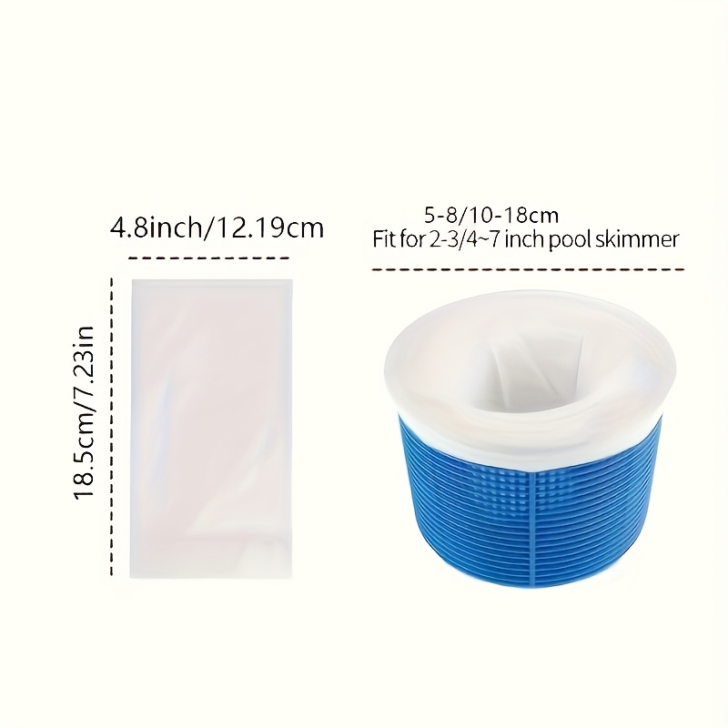 E-shop 20 Stk./5 Stk. Pool Skimmer Socken, Optimaler Schutz für Poolkörbe und Skimmer, Ideal für Auf- oder Untergrundpools, Filtern Schmutz und andere